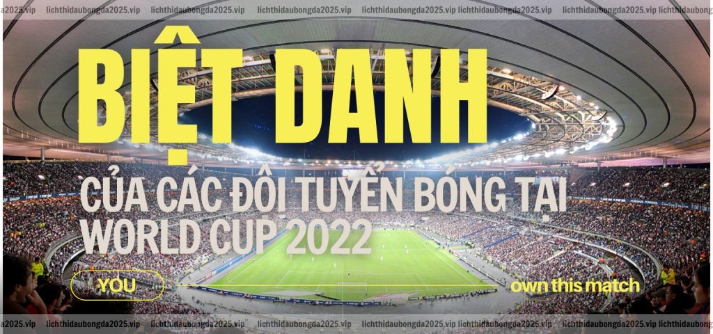 Biệt danh của các đội tuyển bóng tại World Cup 2022